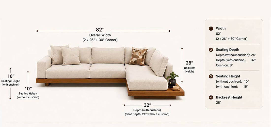 Chaise Lounge & Integrated Ledge
